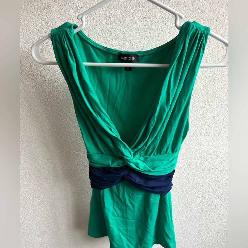 Bebe blouse with tie Xs